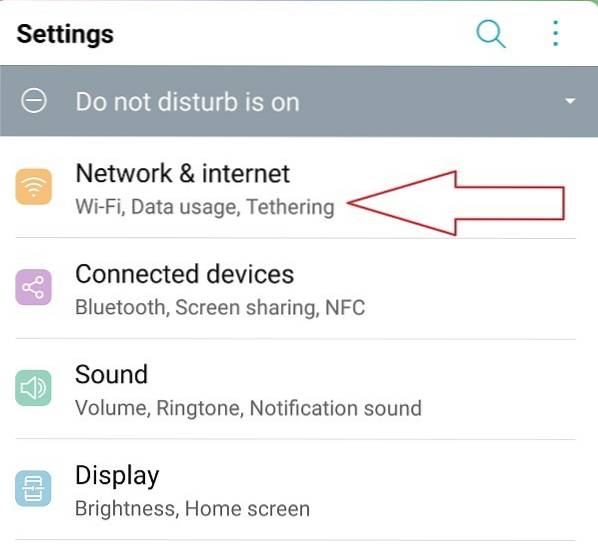 Jak nastavit měřené připojení Wi-Fi v systému Android