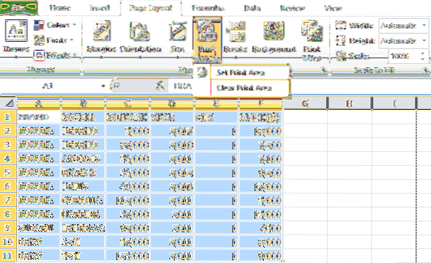 How to Set the Print Area on Multiple Excel Worksheets