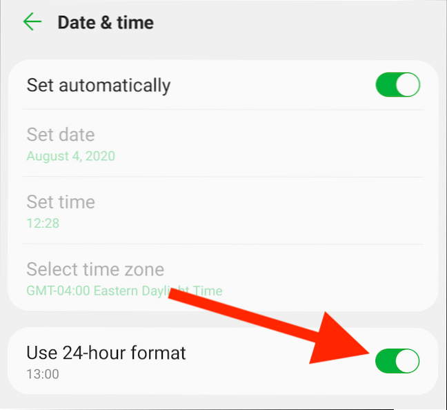 How to Switch to a 24-Hour Clock on Android