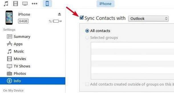 Jak synchronizovat seznamy kontaktů aplikace Outlook s iPhone