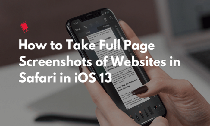 Jak pořizovat celostránkové screenshoty webových stránek v systému iOS