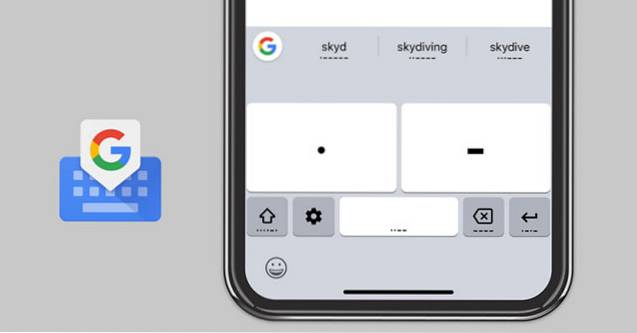 Como digitar código Morse no aplicativo Gboard