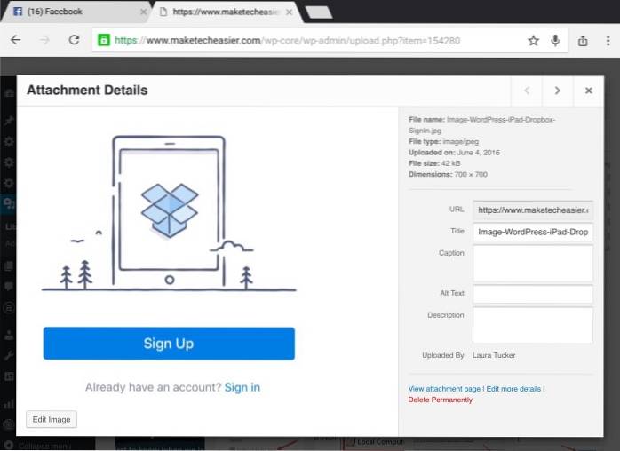 How to Upload Image Into WordPress on iPad and Retain the Size and Name