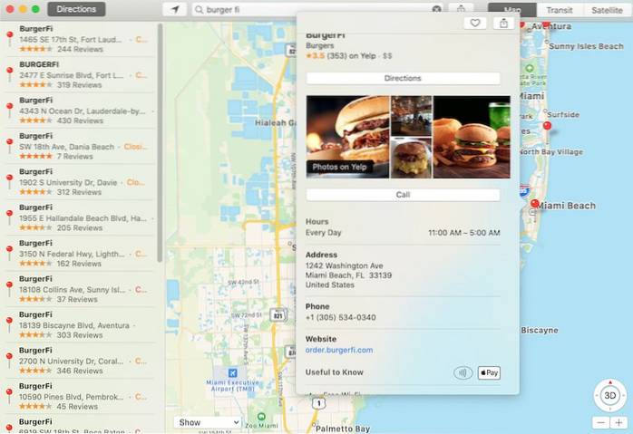 Cum se folosește Apple Maps pentru a găsi locații care acceptă Apple Pay
