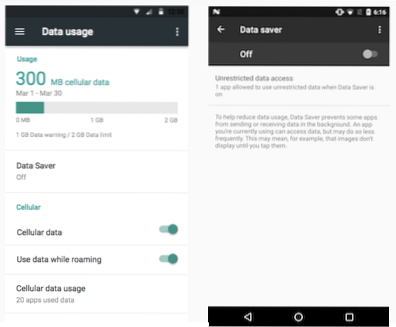 So verwenden Sie Data Saver unter Android