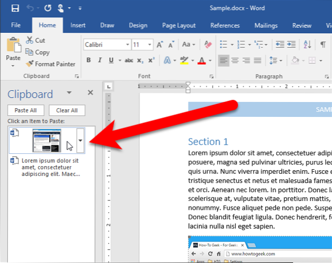 Como usar a área de transferência interna do Microsoft Office no Windows