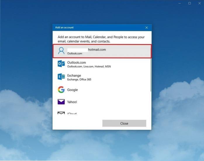 cum se utilizează Windows 10 mail
