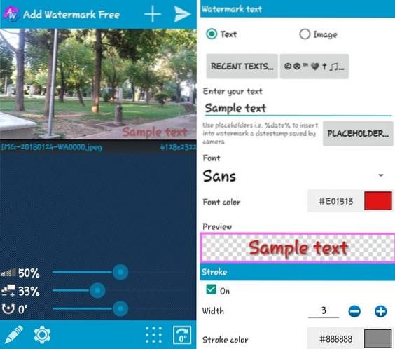 Como marcar fotos com marca d'água em um dispositivo Android