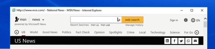 internet explorer 11 auto-hide address bar