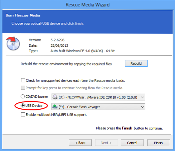 macrium reflect iso usb