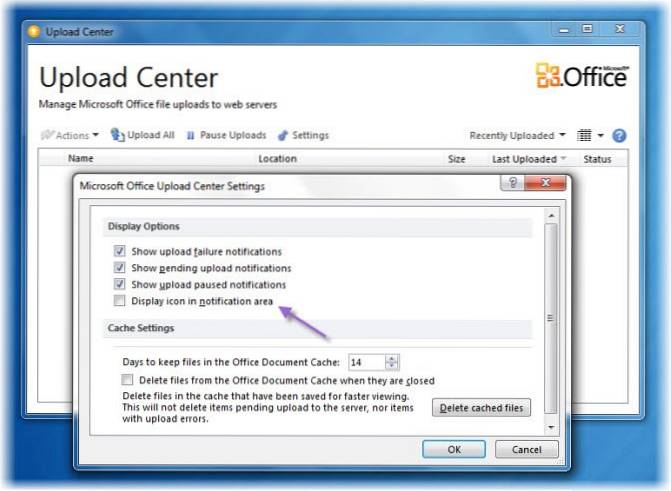 microsoft office upload center uninstall