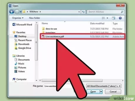 open pdf in word