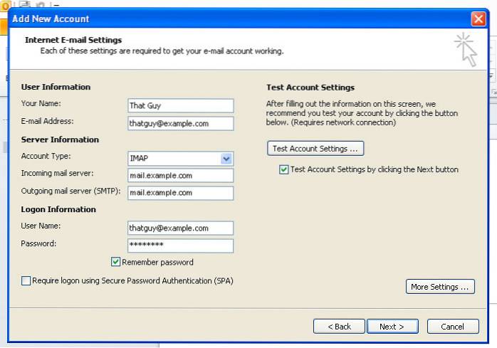 outlook com email setup