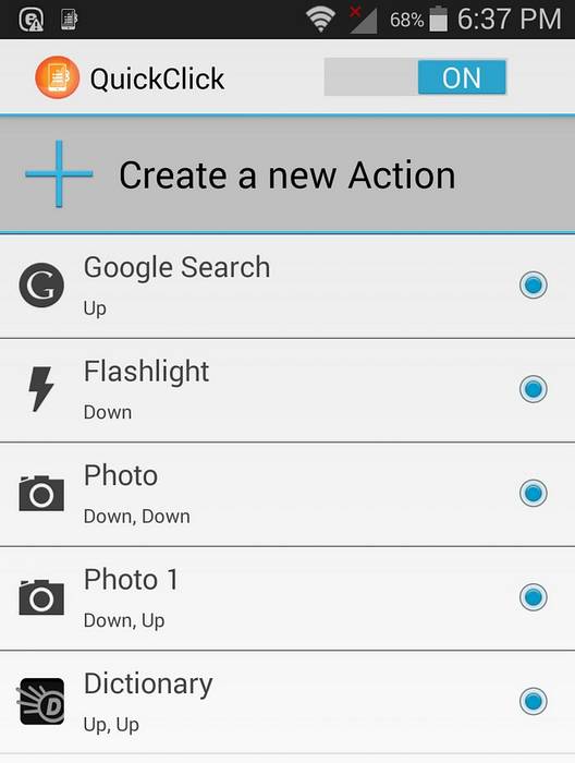 QuickClick - Používejte tlačítka hlasitosti jako nikdy předtím [Android]