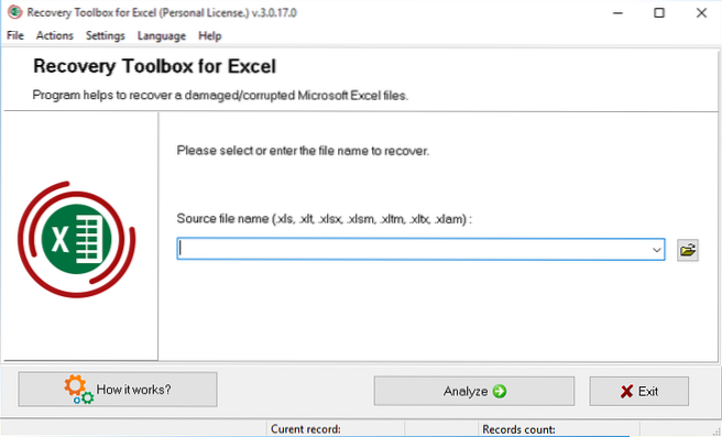Recupera file Excel danneggiati con Recovery Toolbox for Excel