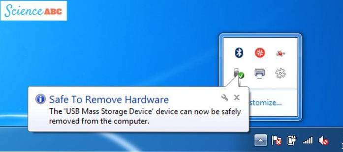 odebrat konkrétní zařízení z bezpečně odebrat hardware