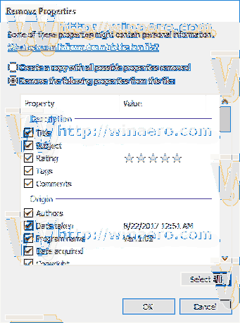 Ta bort metadata från foton i Windows 10