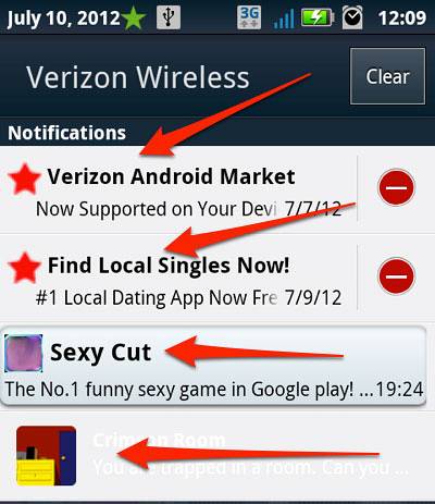 Removendo anúncios da barra de notificação em dispositivos Android