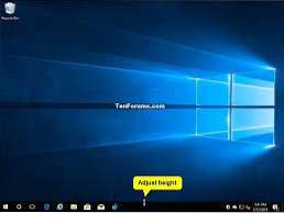 endre størrelse på oppgavelinjeikoner windows 10