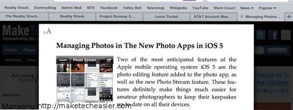 Safari para iOS 5 - mais novo e melhor
