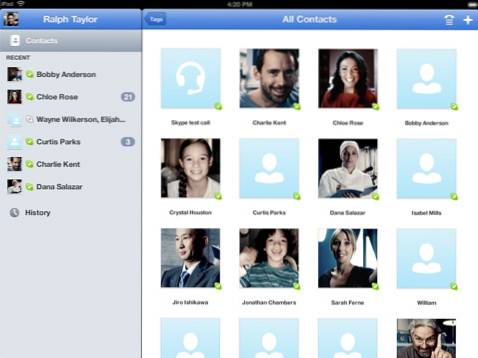 Recensione di Skype per iPad