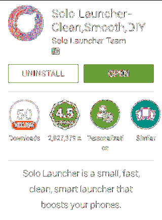 Solo Launcher En svært konfigurerbar Home Launcher for Android