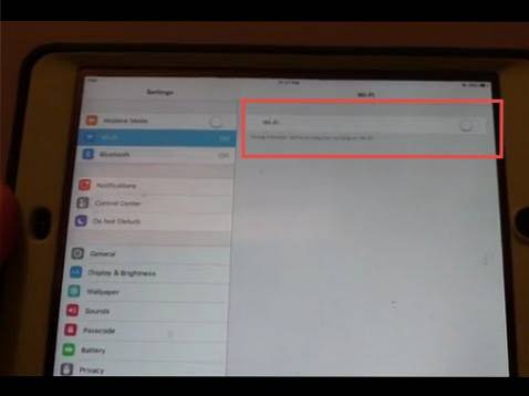 Řešení problému WiFi na novém iPadu