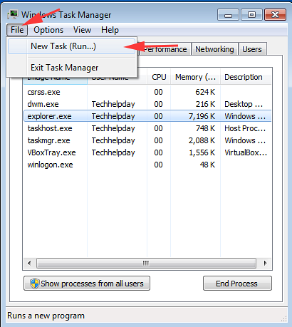 barra delle applicazioni non funziona Windows 7
