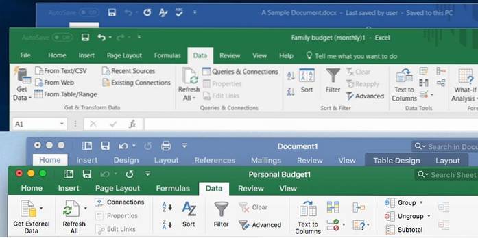 Diferențele dezamăgitoare din Microsoft Office pentru Mac