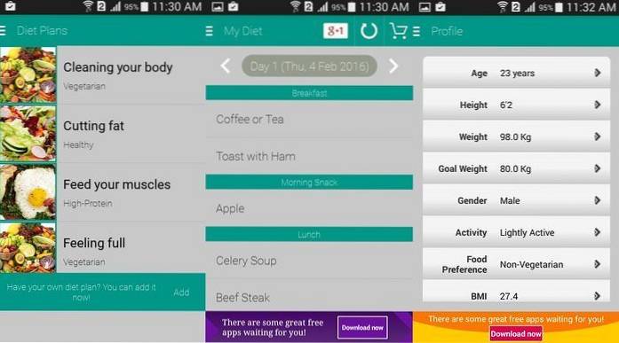 Trying to Get Rid of Those Extra Pounds? Check Out These Android Diet Apps