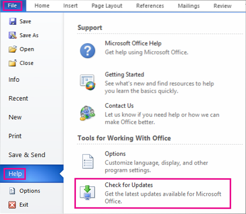 updates for microsoft office 2007