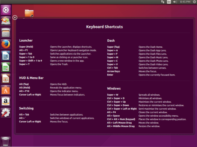 Handige sneltoetsen in Ubuntu