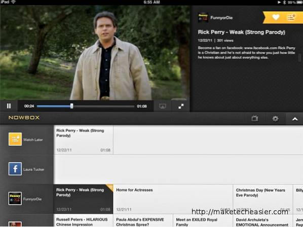 Guarda video continui su YouTube con NowBox [iPad]