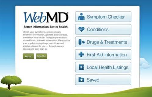 WebMD til iOS En nyttig app til medicinske problemer på farten