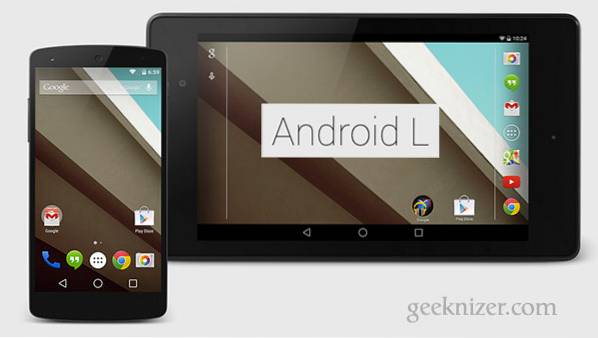 Noutăți în Android 5.0 L?