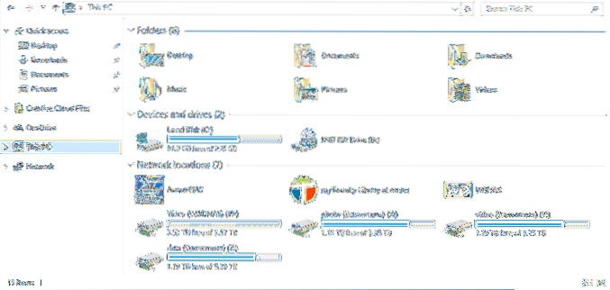windows 10 explorer default folder