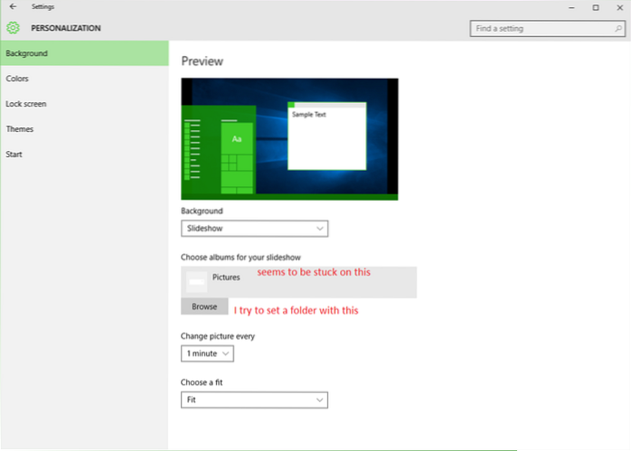 prezentace systému Windows 10 nefunguje