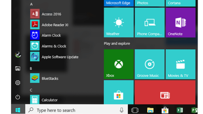 cambia pulsante di avvio di Windows 10