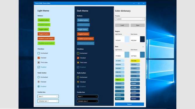 editor di temi di Windows 10