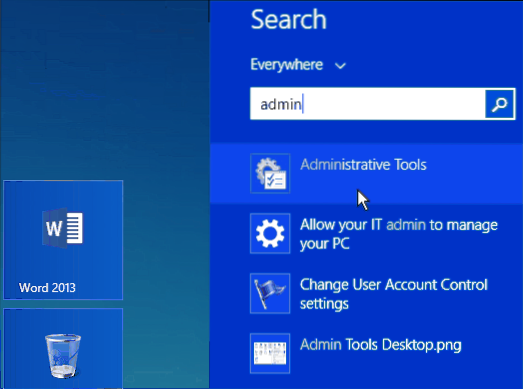 Windows 8.1 instrumente administrative