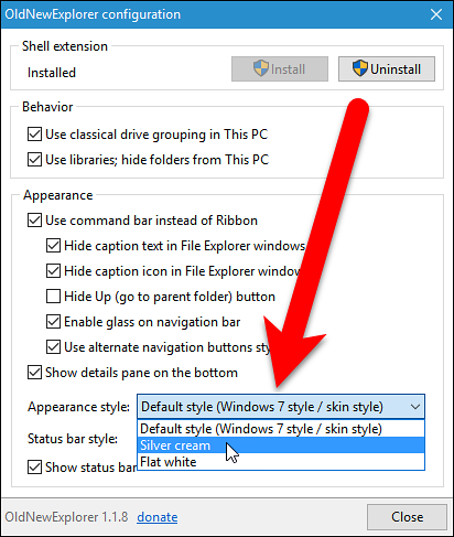 windows explorer navigation pane configuration