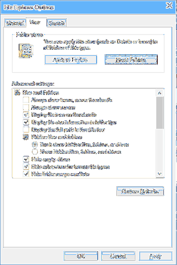 impostazioni di Esplora file di Windows