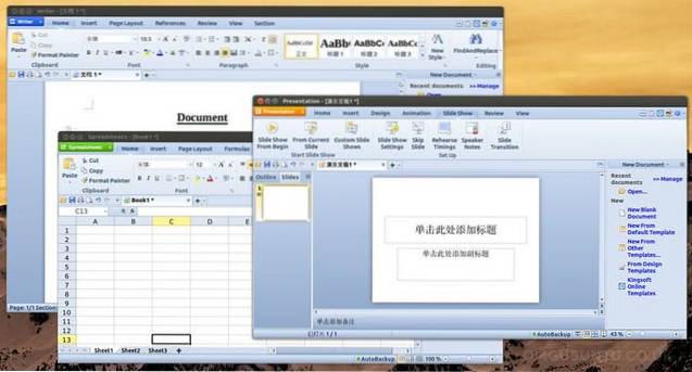 WPS Office Un clone de Microsoft Office pour Linux