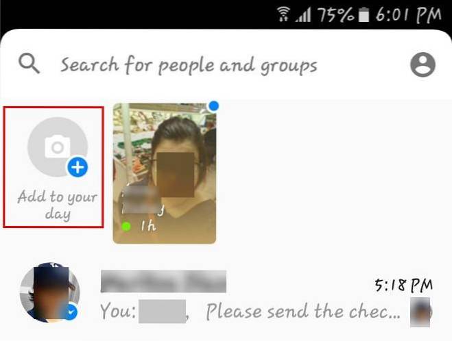 Su guía completa para agregar, compartir y eliminar imágenes para Facebook Messenger Day