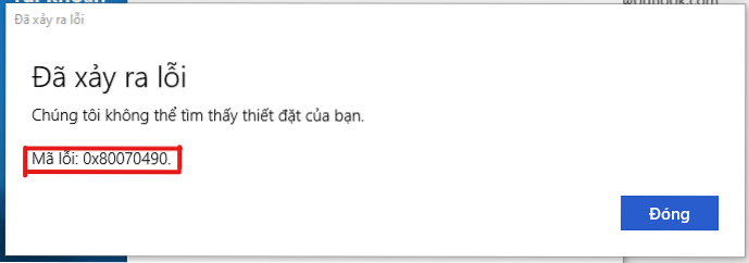 0x80070490 correo