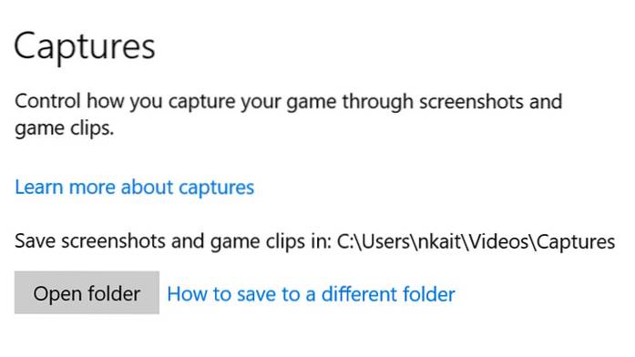 adjust capture settings on windows 10