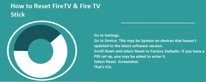 amazon fire stick reset itself