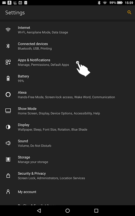 Amazon Fire mit zu vielen Daten