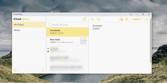 notes de pomme pour windows