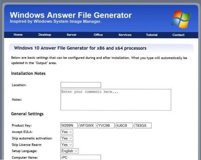 autounattend.xml vensters 10